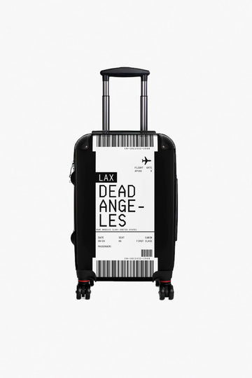 Gothic Carry-On Suitcase With Boarding Pass Print From Dead Angeles Brand
