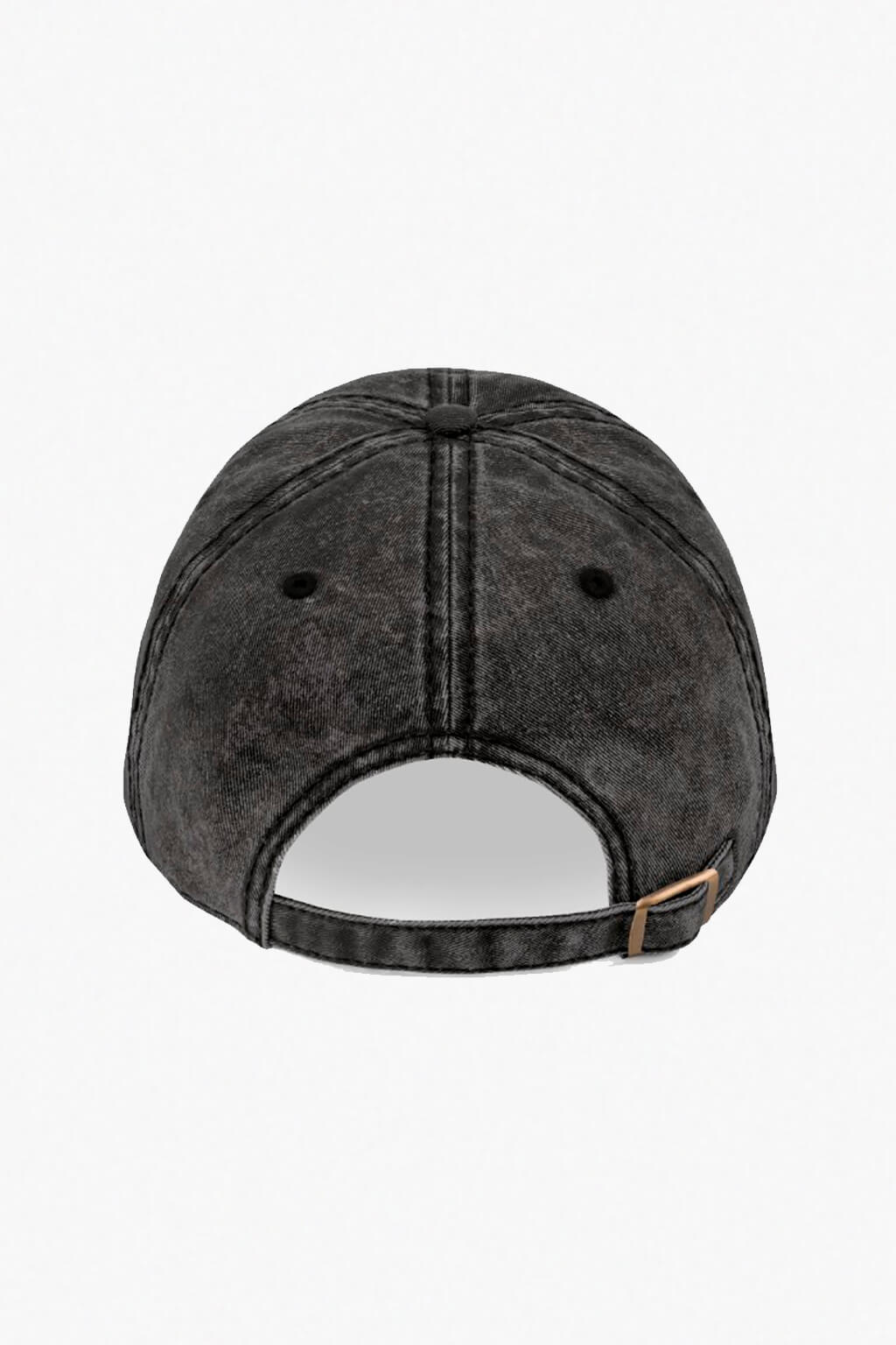 Vintage Gothic Baseball Hat In Dark Western Style Black Gray Back Side Image