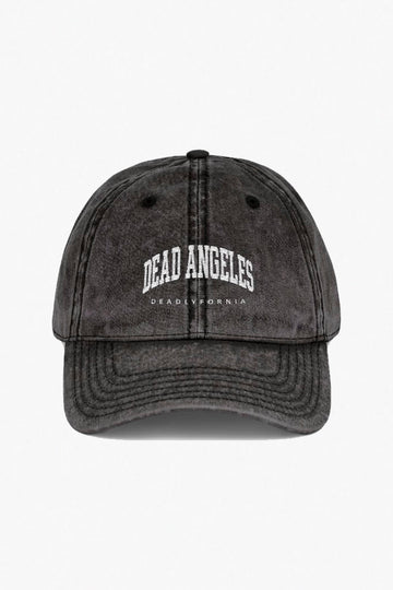 Vintage Gothic Baseball Hat In Dark Western Style Black Gray