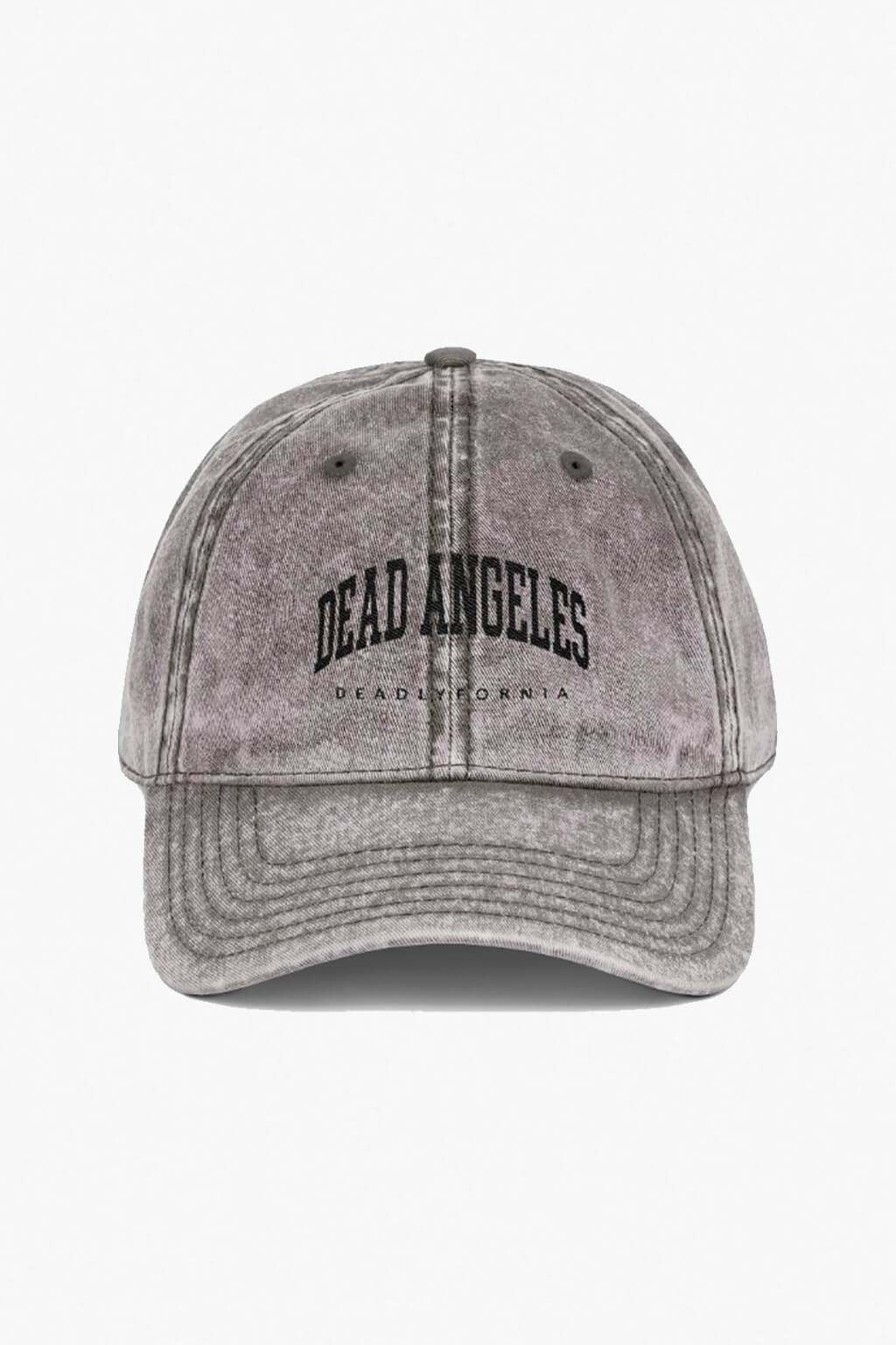 Dark Aesthetic Embroidered Cap For Alternative Fashion Light Gray Color