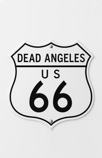 Dead Angeles Road Sign US Route 66 Wall Decor For Home Decoration Collection Banner