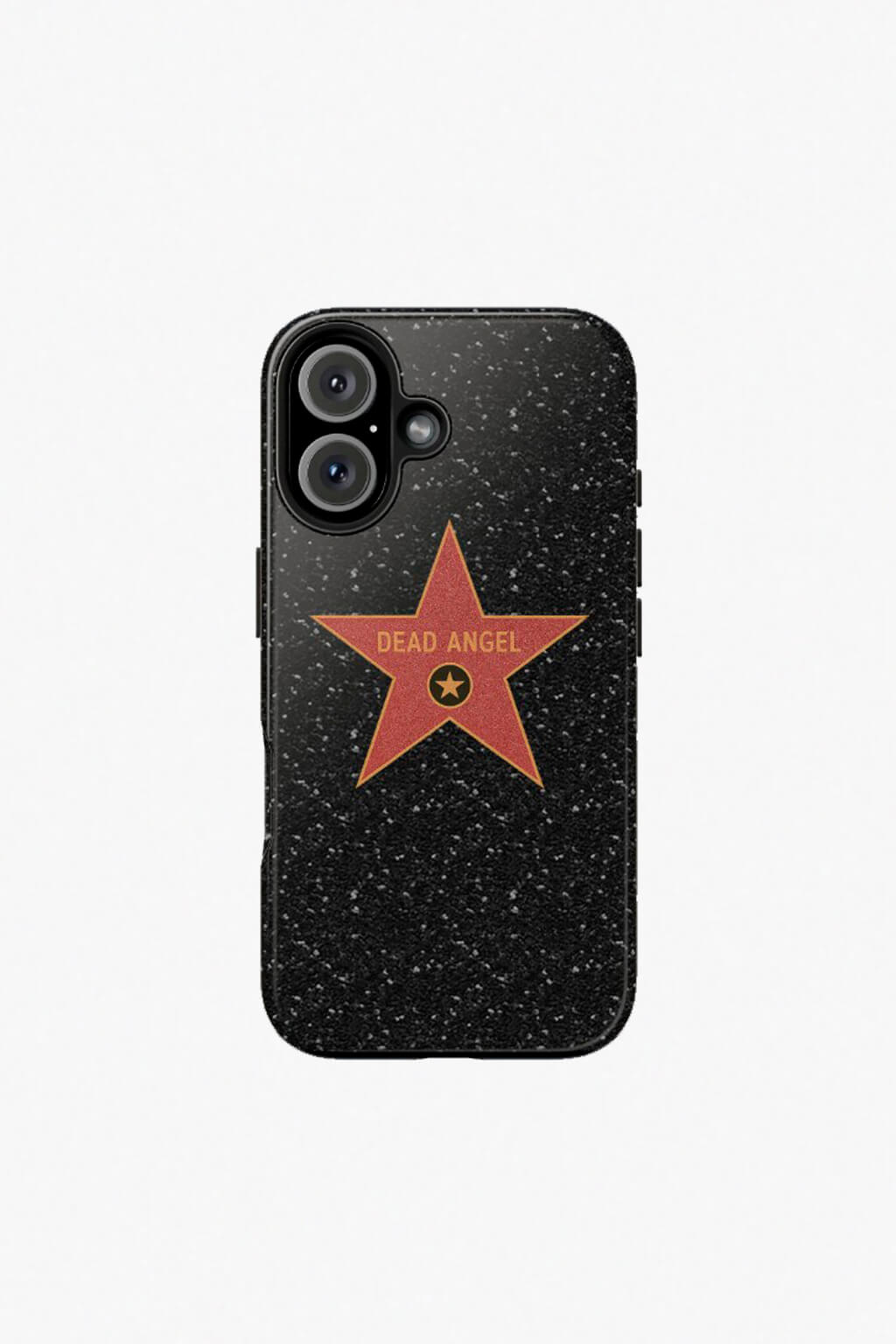 Gothic star iphone case features a dark aesthetic walk of fame print