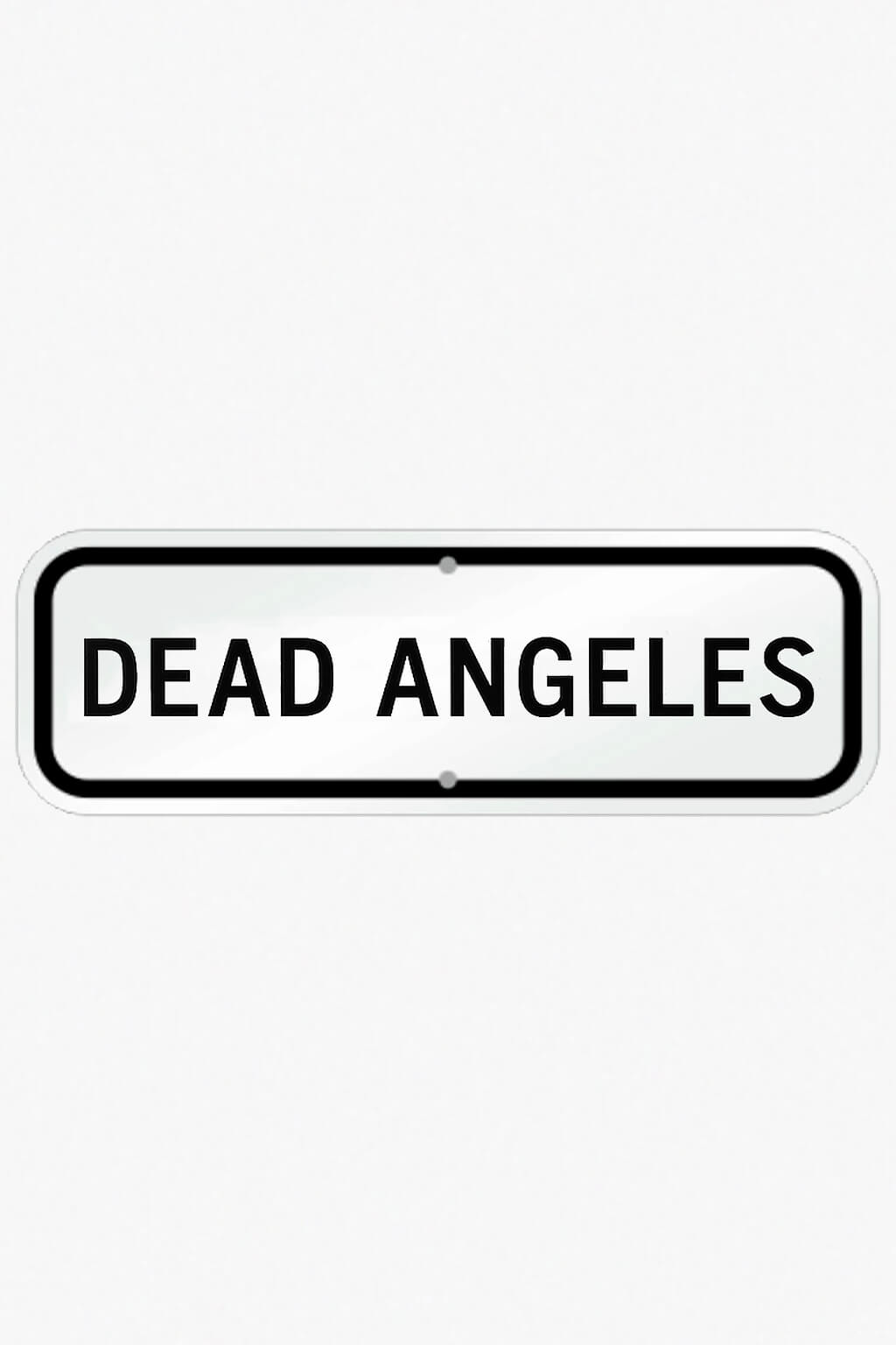 Dead angeles city road sign metal wall decor, retro urban western room decor