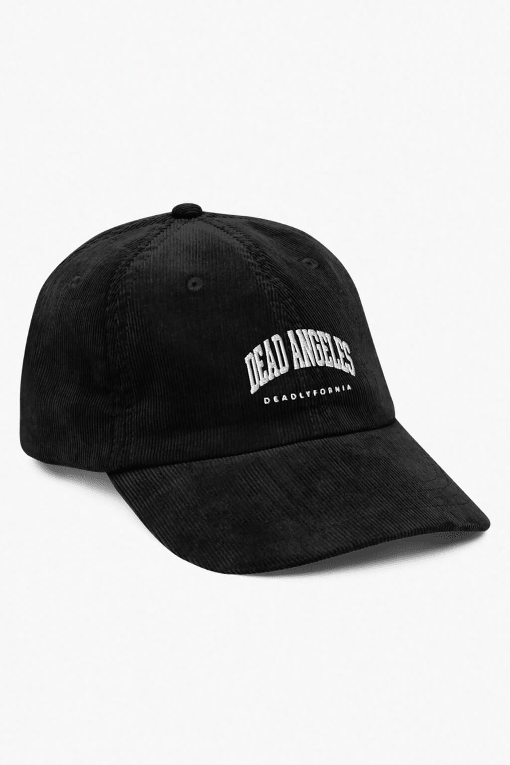 Dead angeles deadlyfornia embroidery corduroy cap black