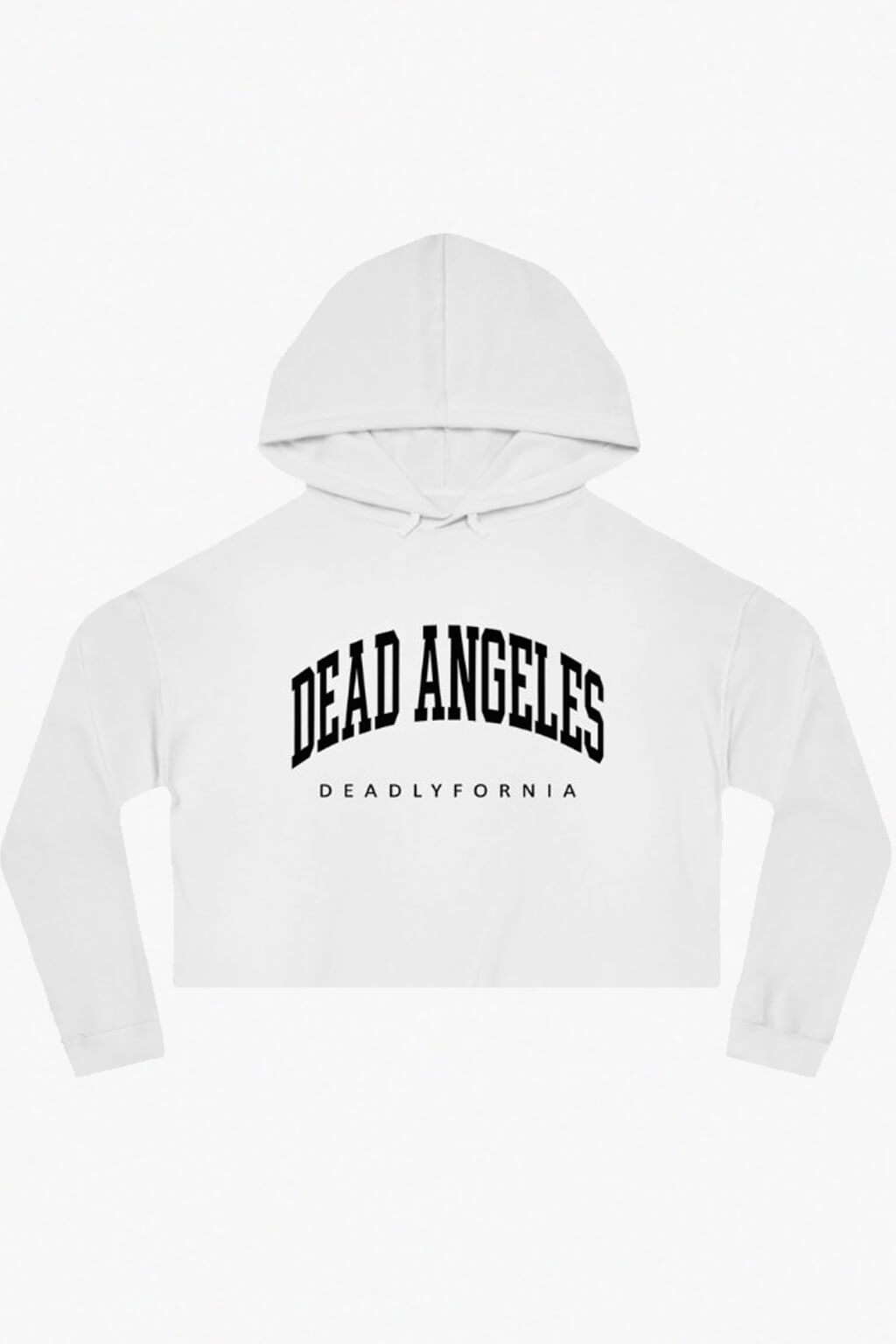 Dead angeles deadlyfornia gothic los angeles print crop hoodie black, california girls alternative cropped hoodie