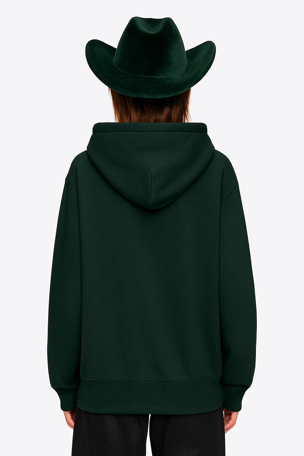 Dead angeles deadlyfornia cowgirl print hoodie model wearing green hoodie