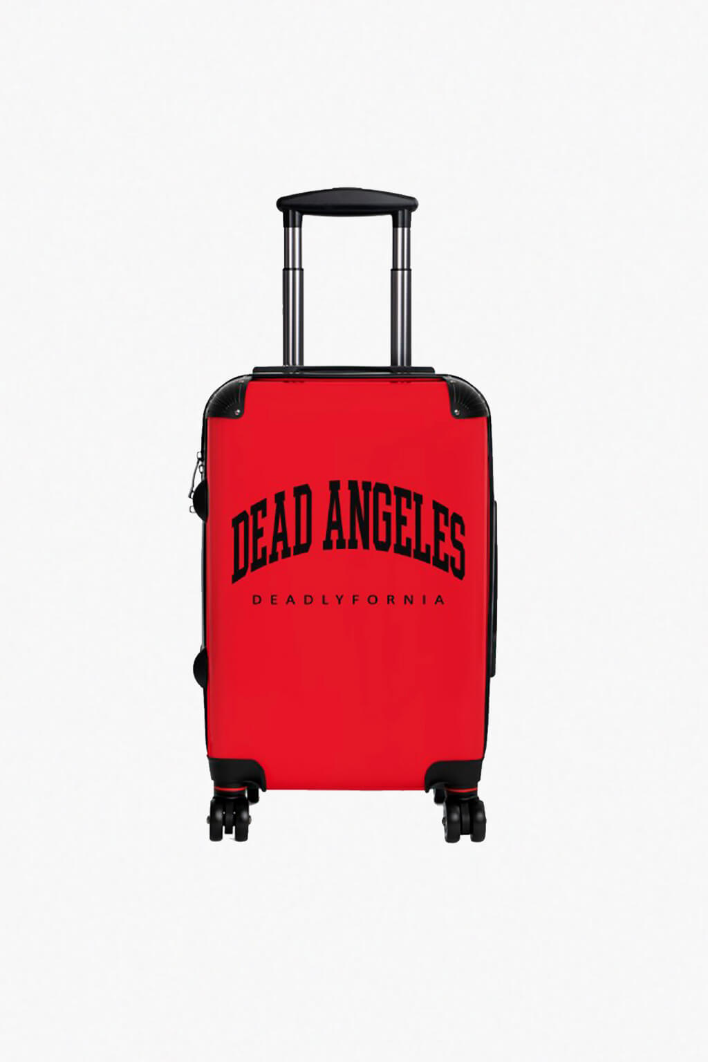 Dead angeles deadlyfornia logo text print, gothic cowboy travel suitcase black, Los angeles vibes