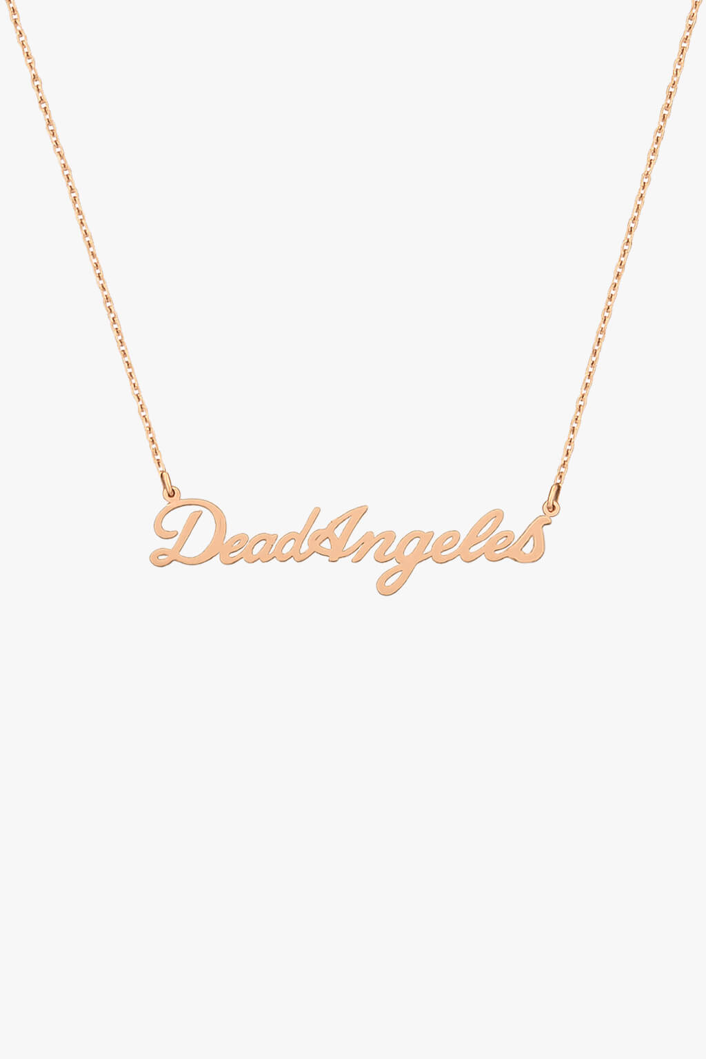 Dead angeles pendant gold rose 14k, chain necklace