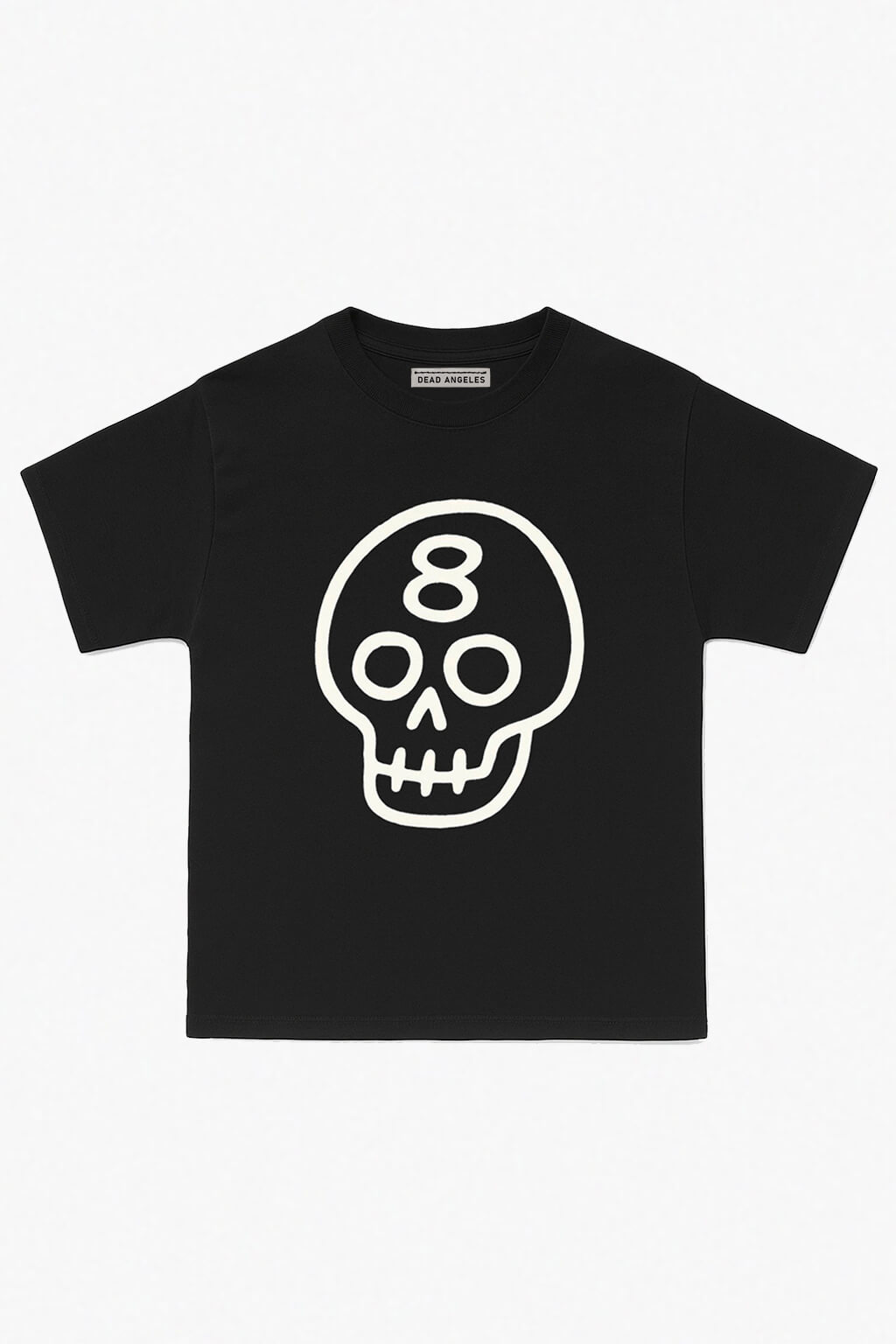 Dead angeles skull 8 ball black oversized t-shirt