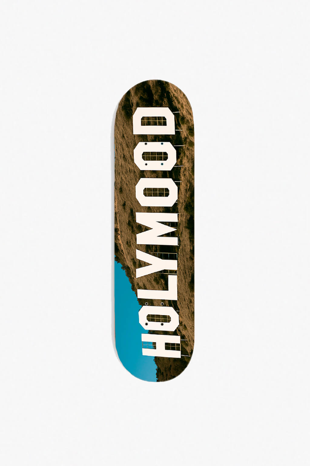 Holymood hills dead angeles deck skateboard with hollywood style print 